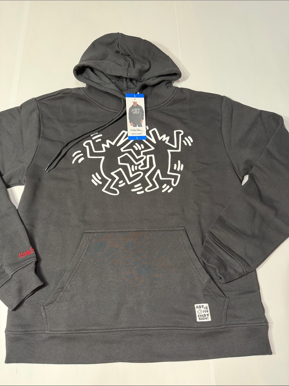 Keith Haring Black Graphic Hooded L NWT